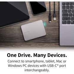 Toshiba Canvio Flex 1 to - Disque Dur Externe (HDD) Portable de 2,5 Pouces pour Mac, Windows PC, Smartphone et Tablette, Compati