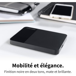 Toshiba 2TB Canvio Ready - Disque Dur Externe Portable de 2,5 Pouces avec SuperSpeed USB 3.2 Gen 1, Compatible avec Microsoft Wi