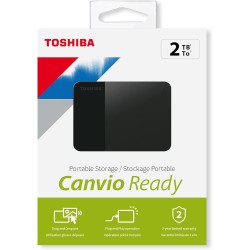 Toshiba 2TB Canvio Ready - Disque Dur Externe Portable de 2,5 Pouces avec SuperSpeed USB 3.2 Gen 1, Compatible avec Microsoft Wi