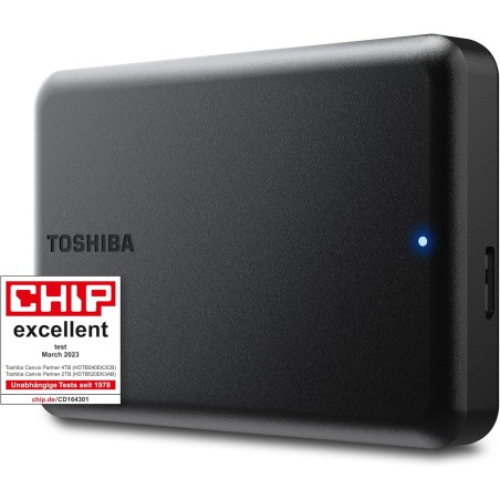 Toshiba Canvio Partner 4TB Portable 2.5'' External Hard Drive, USB 3.2, Compatible Mac & Windows. Xbox, PS4, PS5 (HDTB540EK3CB)