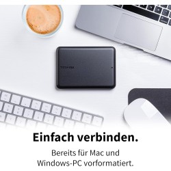 Toshiba Canvio Partner 4TB Portable 2.5'' External Hard Drive, USB 3.2, Compatible Mac & Windows. Xbox, PS4, PS5 (HDTB540EK3CB)