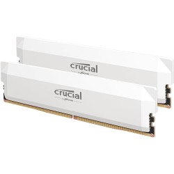 Crucial Pro RAM DDR5 32Go Kit (2x16Go) 6400MHz CL38, Overclocking Gaming, Intel XMP 3.0 / AMD Expo, PC Mémoire, Blanc - CP2K16G6