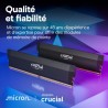 Crucial Pro RAM DDR5 64Go Kit (2x32Go) 6000MHz CL40, Overclocking Gaming, Intel XMP 3.0 / AMD EXPO, PC Mémoire, Noir - CP2K32G60
