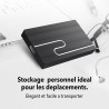 Gorilla Carts 2To Disque Dur Externe, Ultra-Mince 2, 5", Stockage pour PC, Mac PC, TV, Ordinateur Portable, Bureau, Windows (Noi