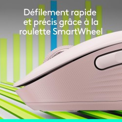 Logitech signature m650 souris sans fil - pour mains de petites & moyennes tailles, pile 2 ans, clics silencieux, boutons de côt