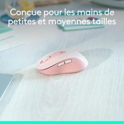 Logitech signature m650 souris sans fil - pour mains de petites & moyennes tailles, pile 2 ans, clics silencieux, boutons de côt