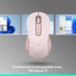 Logitech signature m650 souris sans fil - pour mains de petites & moyennes tailles, pile 2 ans, clics silencieux, boutons de côt