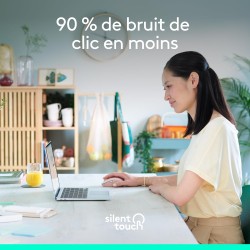 Logitech signature m650 souris sans fil - pour mains de petites & moyennes tailles, pile 2 ans, clics silencieux, boutons de côt