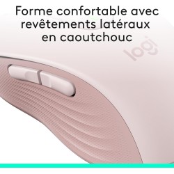 Logitech signature m650 souris sans fil - pour mains de petites & moyennes tailles, pile 2 ans, clics silencieux, boutons de côt