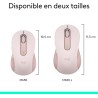 Logitech signature m650 souris sans fil - pour mains de petites & moyennes tailles, pile 2 ans, clics silencieux, boutons de côt