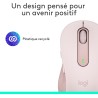 Logitech signature m650 souris sans fil - pour mains de petites & moyennes tailles, pile 2 ans, clics silencieux, boutons de côt