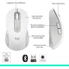 Logitech signature m650 l souris sans fil grande taille - pour mains larges, pile 2 ans, clics silencieux, boutons de côtés prog