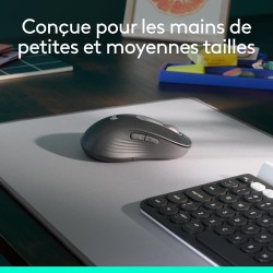 Logitech signature m650 l left souris sans fil - pour grandes mains gauches, pile 2 ans, clics silencieux, boutons de côtés prog