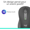 Logitech signature m650 l left souris sans fil - pour grandes mains gauches, pile 2 ans, clics silencieux, boutons de côtés prog