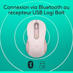 Logitech signature m650 l souris sans fil grande taille - pour mains larges, pile 2 ans, clics silencieux, boutons de côtés prog