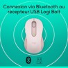 Logitech signature m650 l souris sans fil grande taille - pour mains larges, pile 2 ans, clics silencieux, boutons de côtés prog