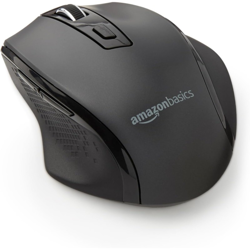 Amazon Basics Souris sans fil ergonomique - DPI réglables - Noir