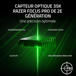 Razer Viper V3 Pro - Souris de Jeu Esports sans Fil ultralégère (8K Hz HyperPolling, Design léger 54g, capteur Focus Pro 35K DPI