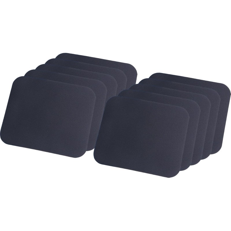 LogiLink ID0096 Tapis de souris 3 x 220 x 250 mm Schwarz | 10er Pack