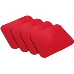 LogiLink ID0096 Tapis de souris 3 x 220 x 250 mm Rot | 4er Pack