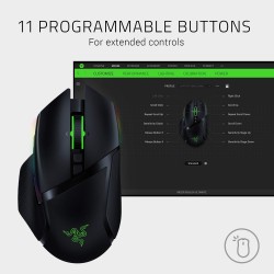 Razer Basilisk Ultimate avec Station de Charge - Souris Gaming sans Fil avec 11 Boutons programmables (Capteur Optique Focus+ 20