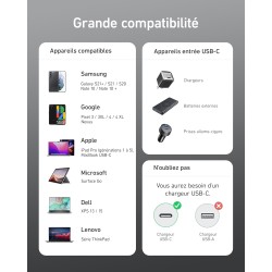 Anker Câble USB C vers USB C, 100W 333 Câble usb c Charge Rapide, pour iPhone 16/15/16 Pro Max/16 Plus/15 Plus MacBook Pro 2024,