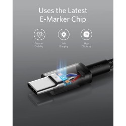 Anker Câble USB C vers USB C, 100W Câble de Charge usb c, 2 pack, pour iPhone 17/16/17 Pro/17 Plus/17 ProMax, MacBook Pro/Air, i