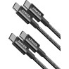 Anker Câble USB C vers USB C, 100W 333 lot de 2 Câble usb c Charge Rapide, pour iPhone 17/17Pro/17Plus/16/ 15ProMax MacBook Pro 
