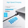 Anker Câble USB C vers USB C, 100W 333 lot de 2 Câble usb c Charge Rapide, pour iPhone 17/17Pro/17Plus/16/ 15ProMax MacBook Pro 
