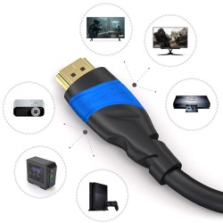 KabelDirekt – Câble HDMI 8K / 4K – 2x 0,25m et autres longueurs (0,15m à 22,5m) – Câble HDMI conçu en Allemagne – 10K/8K@60Hz/4K