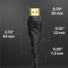 KabelDirekt – Câble HDMI 8K/4K – 0,25m – 8K@60Hz (cuivre supplémentaire pour Ultra HD rapide, gaine en nylon, 4K@120Hz/8K@60Hz –