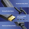 IVANKY Câble DisplayPort 16K 2.1/2.0 3M, 4K@240Hz/165Hz/144Hz, 16K@60Hz, 8K@120Hz, 2K@240Hz, Câble DP 2.0 Compatible avec HDR10,