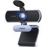 Uvert webcam full hd 1080p 30fps caméra usb pc mise au point fixe deux micro 360 degrés rotation plug play windows macos linux y