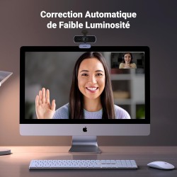 Uvert webcam full hd 1080p 30fps caméra usb pc mise au point fixe deux micro 360 degrés rotation plug play windows macos linux y