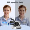 Uvert webcam full hd 1080p 30fps caméra usb pc mise au point fixe deux micro 360 degrés rotation plug play windows macos linux y