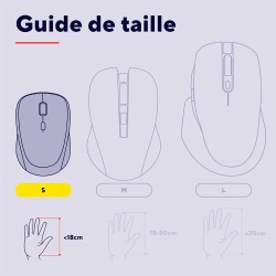 Trust Souris sans Fil Silencieuse avec Pile pour Gauchers et Droitiers, 800-1600 DPI, 83% Plastique Recyclé, Récepteur USB Stock
