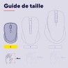 Trust Souris sans Fil Silencieuse avec Pile pour Gauchers et Droitiers, 800-1600 DPI, 83% Plastique Recyclé, Récepteur USB Stock
