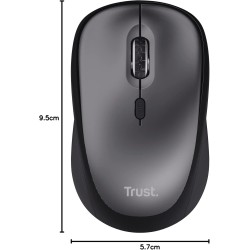 Trust Souris sans Fil Silencieuse avec Pile pour Gauchers et Droitiers, 800-1600 DPI, 83% Plastique Recyclé, Récepteur USB Stock