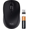Trust yuki souris sans fil silencieuse bleutooth + 2.4ghz avec pile pour gauchers et droitiers, 75% plastique recyclé, souris bl