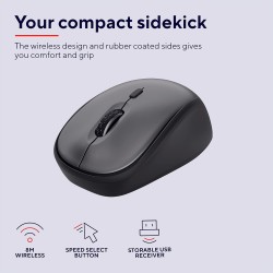 Trust Yvi+ 60 Pack - 60x Souris sans Fil Silencieuse avec Conception Durable, pour Gauchers et Droitiers, Récepteur USB Stockabl