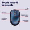 Trust Yvi+ Souris sans Fil Silencieuse avec Conception Durable, 800-1600 DPI, pour Gauchers et Droitiers, Récepteur USB Stockabl