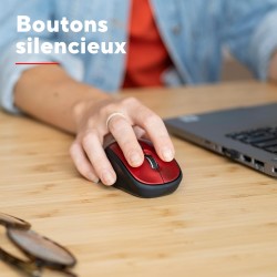 Trust Yvi+ Souris sans Fil Silencieuse avec Conception Durable, 800-1600 DPI, pour Gauchers et Droitiers, Récepteur USB Stockabl
