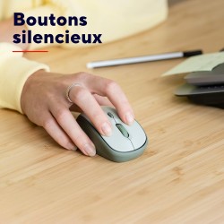 Trust Yvi+ Souris sans Fil Silencieuse avec Conception Durable, 800-1600 DPI, pour Gauchers et Droitiers, Récepteur USB Stockabl