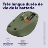 Trust Yvi+ Souris sans Fil Silencieuse avec Conception Durable, 800-1600 DPI, pour Gauchers et Droitiers, Récepteur USB Stockabl