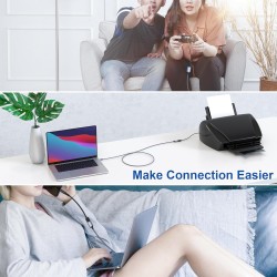 RAVIAD Câble Rallonge USB 2.0 1M, Câble Extension USB 2.0 Mâle A vers Femelle A Nylon Tressé Compatible pour Clé USB, Hub USB, D