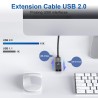 RAVIAD Câble Rallonge USB 2.0 3M, Câble Extension USB 2.0 Mâle A vers Femelle A Nylon Tressé Compatible pour Clé USB, Hub USB, D
