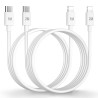 KINPEE Câble USB C vers Lightning 1M+2M [Certifié MFi],Cable Chargeur USBC Cable iPhone USB C Câble Lightning Cable Charge Rapid
