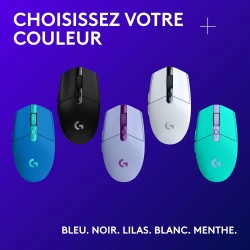 Logitech G305 Souris Gamer sans Fil, Capteur Gaming HERO, 12 000 PPP, Ultra-Léger, 6 Boutons Programmables, Batterie Longue Duré