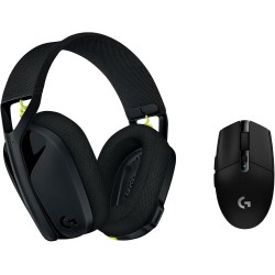 Logitech g305 souris gamer sans fil + logitech g435 lightspeed et bleutooth sans fil casque gaming, noir