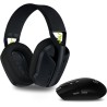 Logitech g305 souris gamer sans fil + logitech g435 lightspeed et bleutooth sans fil casque gaming, noir